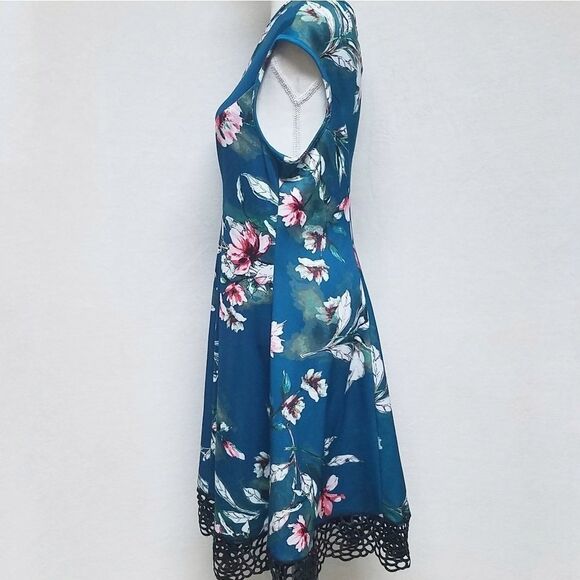 DONNA Ricco Floral Print Bateau Scuba A-line Dress - Picture 6 of 10